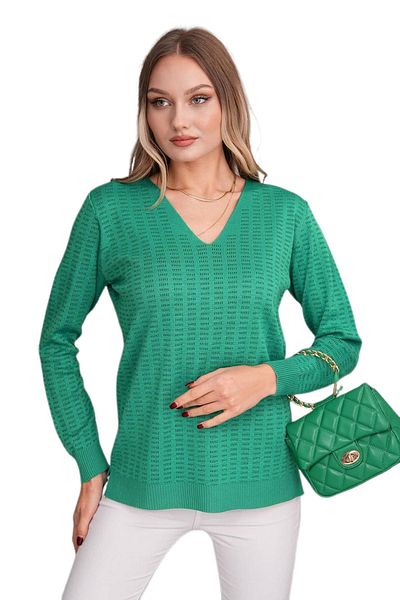 lavella Women's V-Neck Silvery Sweater 12809 Bgl-St04106