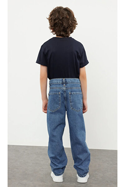 ASL GOLF CLUB Koyu Mavi Erkek Çocuk Regular Pamuklu Denim Pantolon Jean