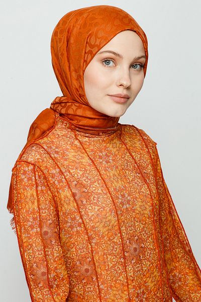 VALORSCARF ΣΑΛΙ ΜΕ ΣΧΕΔΙΟ HONEY PUMPKIN BLOOM