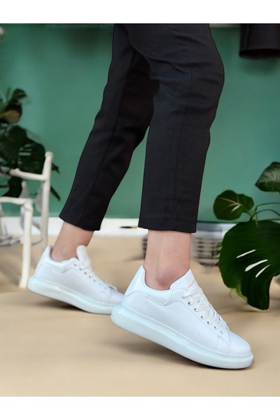 SOLAZER Αθλητικά παπούτσια με δερμάτινο κορδόνι από μικροΐνες, ορθοπεδικά διαφανή ελαφριά σόλα με μπαλόνι