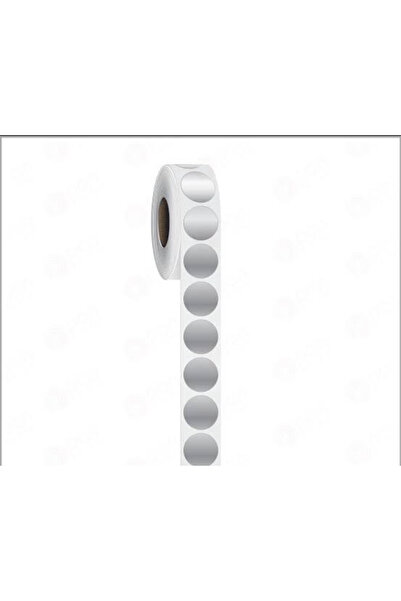 LABEL WORLD Boş Yapışkanlı Etiket Gümüş Renk 50mm X 50mm Çap