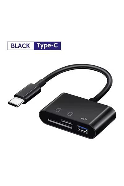 Bİ TIK BİLİŞİM TYPE-C SD TF بطاقة الذاكرة USB قارئ OTG محول محول USB C كاميرا محول