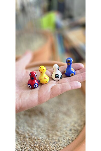 kırıkboncuk El Yapımı Murano Dikey Delikli Cam Boncuk Su Kabağı Figür 1 Adet