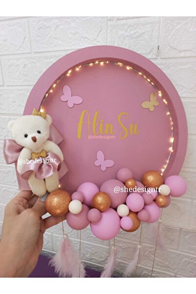 s'he design organizasyon Kız Bebek İsme Özel Hazırlanan Hastane Odası Ledli B...