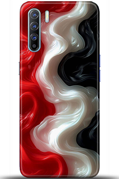 Noprin Oppo Reno 3 Kılıf HD Baskılı Kılıf - Custody Series 5433