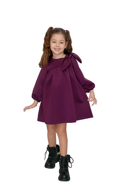 lila ribbon Girl Child Baby Girl Party Wedding Birthday Dress Casual Princess Dress