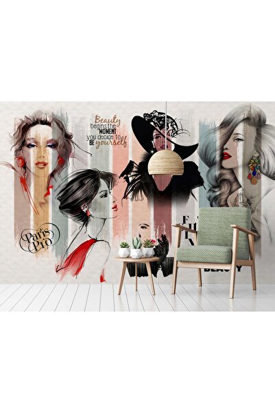 Tasarım Güzel Kadınlar Güzellik Salonu Kuaför Fashion Duvar Kağıdı