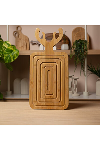 MİEN Geyikli Bambu Sunum Tahtası