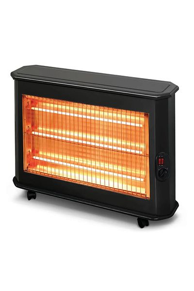 KUMTEL Electric Heater, 3 Quartz Tube - Black