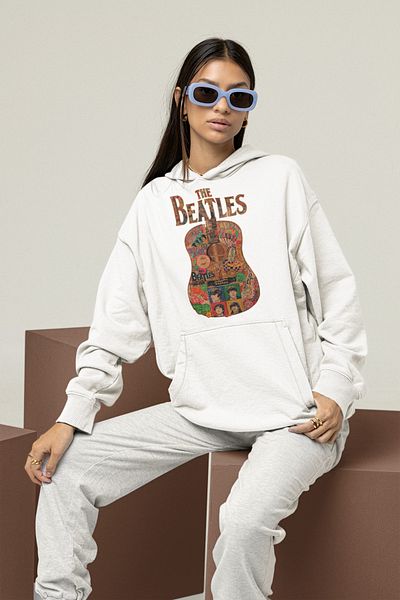SEVBANO The Beatles Music Band Printed Unisex Oversize Hoodie