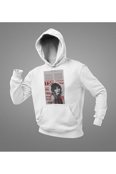 SEVBANO Ts! !! Taylor Swift Newspaper Themed Unisex Oversize Hoodie