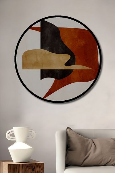 Teona Ahşap Abstracție Geometrică Lemn MDF Rotund Decorativ Acasă, Locul de Muncă Pictură Perete