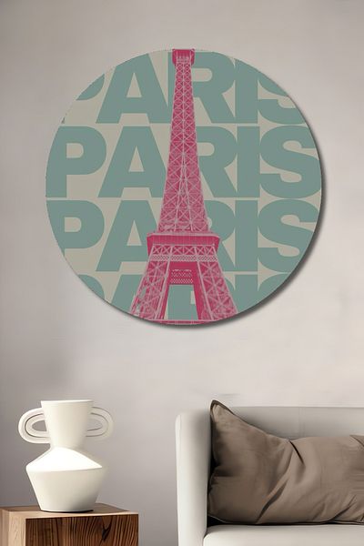 Teona Ahşap Turnul Eiffel Paris Lemn MDF Rotund Decorativ Acasă, Locul de Muncă Pictură Perete