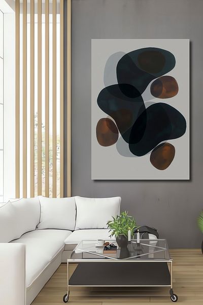 Teona Ahşap Pietre abstracte Decorative Lemn MDF Dreptunghi Acasă, Locul de muncă Pictură murală