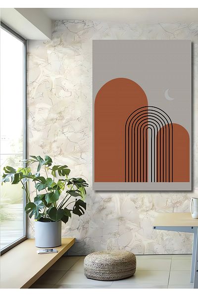 Teona Ahşap Decorativ solar geometric din lemn MDF dreptunghiular pentru casa, locul de munca pictura pe perete
