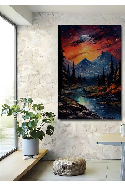 Teona Ahşap Peisaj de munte Decorativ Lemn MDF Dreptunghi Casa, Locul de Muncă Pictură Perete