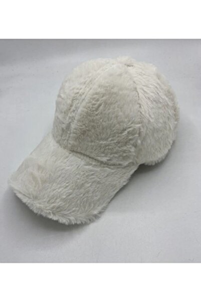Melodi Scarf White Women's Winter Plush Baseball Cap Hat