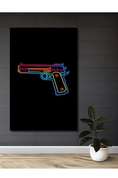 Teona Ahşap Neon Pistol Decorativ Lemn MDF Dreptunghi Acasă, Locul de Muncă Pictură Perete