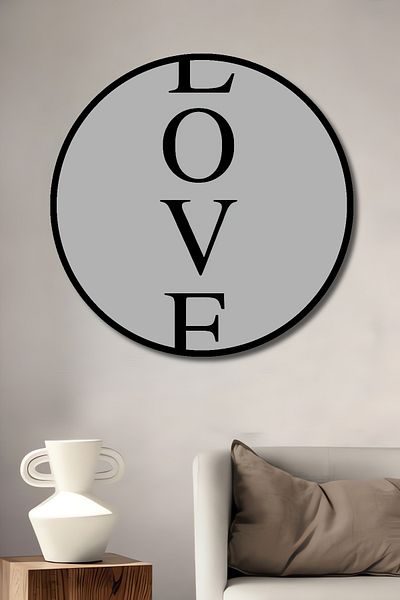 Teona Ahşap Love Design Decorativ Lemn MDF Rotund Acasă, Locul de Muncă Pictură Perete