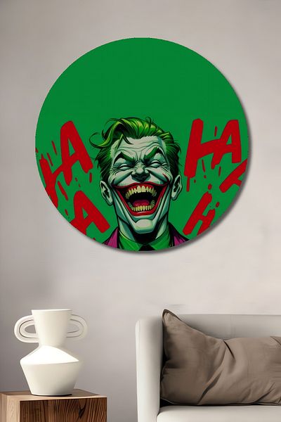 Teona Ahşap Joker Personaj Decorativ Lemn MDF Casă Rotundă, Pictură Perete Locul de Muncă