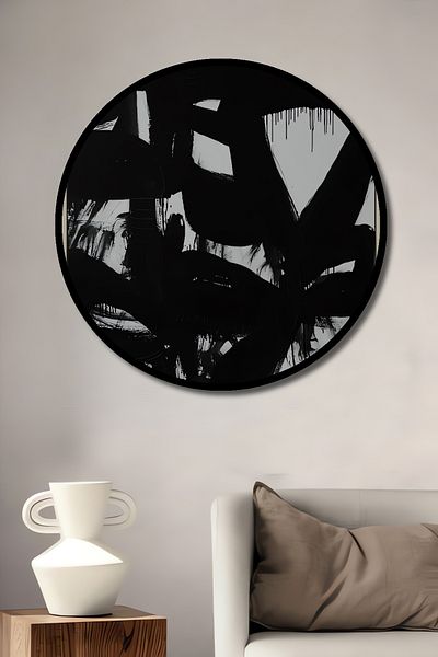 Teona Ahşap Artă abstractă Decorativ Lemn MDF Rotund Acasă, Locul de Muncă Pictură Perete