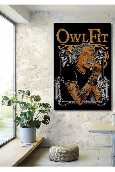 Teona Ahşap Einstein Tatuat Decorativ Lemn MDF Dreptunghi Acasă, Locul de Muncă Pictură Perete