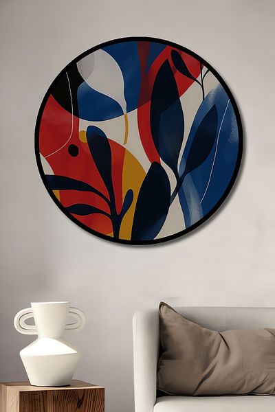Teona Ahşap Frunze Colorate Decorative Lemn MDF Rotund Casa, Locul de Muncă Pictură Perete