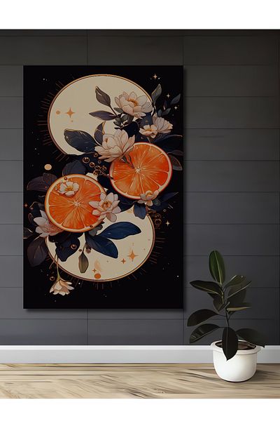 Teona Ahşap Floare de portocale Lemn MDF Dreptunghi Decorativ Acasa, Locul de Muncă Pictură Perete