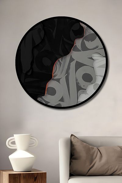 Teona Ahşap Artă abstractă Decorativ Lemn MDF Rotund Acasă, Locul de Muncă Pictură Perete