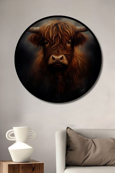 Teona Ahşap Strong Bull Decorativ Lemn MDF Rotund Acasă, Locul de Muncă Pictură Perete