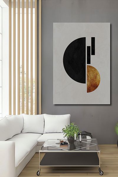 Teona Ahşap Abstracție Geometrică Lemn MDF Dreptunghi Decorativ Acasă, Locul de Muncă Pictură Perete