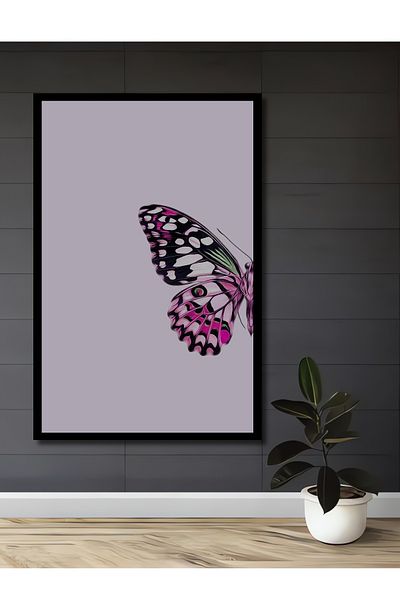 Teona Ahşap Decorativ Fluture Roz Lemn MDF Dreptunghi Acasă, Locul de Muncă Pictură Perete