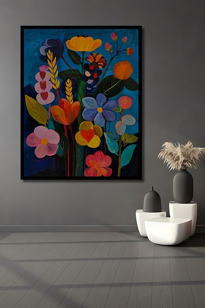 Teona Ahşap Flori colorate Decorative Lemn MDF Dreptunghi Acasă, Locul de Muncă Pictură Perete