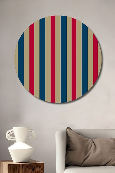 Teona Ahşap Linii colorate Lemn MDF Rotund Decorativ Acasă, Locul de Muncă Pictură Perete