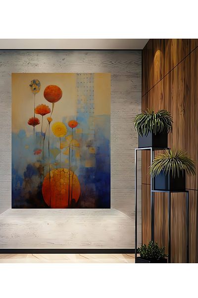 Teona Ahşap Flori colorate Decorative Lemn MDF Dreptunghi Acasă, Locul de Muncă Pictură Perete
