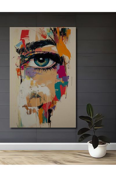 Teona Ahşap Impresie colorată Lemn MDF dreptunghiular decorativ pentru casă, loc de muncă pictură murală
