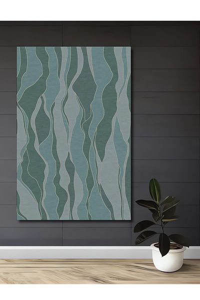 Teona Ahşap Abstract Waves Decorativ Lemn MDF Dreptunghi Acasă, Locul de Muncă Pictură Perete
