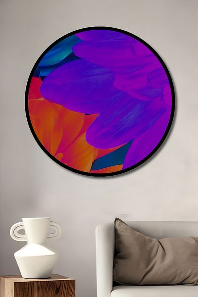 Teona Ahşap Flori Neon Decorative Lemn MDF Rotund Casa, Locul de Muncă Pictură Perete