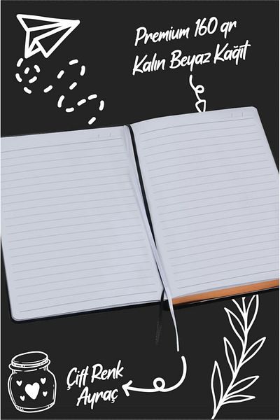 Victoria's Journals 96 ورقة مقاس A5 160 جرام. دفتر ملاحظات مخطط من جلد الغزال Bujo