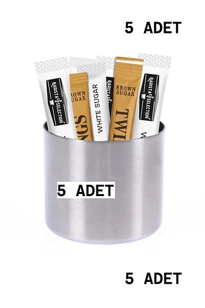 KT HOME Stainless Steel Sugar Bowl - 5 Pieces Small, Metal Tea Garden, Cafe Restaurant Restaurant