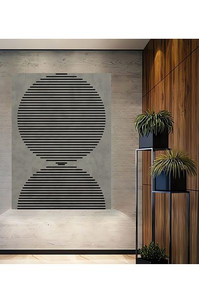 Teona Ahşap Simetrie liniară Decorativ Lemn MDF Dreptunghi Acasă, Locul de muncă Pictură pe perete