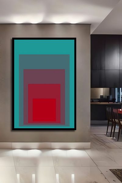Teona Ahşap Abstracție Geometrică Decorativă Lemn MDF Dreptunghi Acasă, Locul de Muncă Pictură Perete