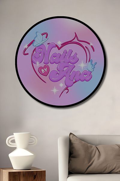 Teona Ahşap Creativitate colorată Decorativ Lemn MDF Casă rotundă, Pictură murală la locul de muncă