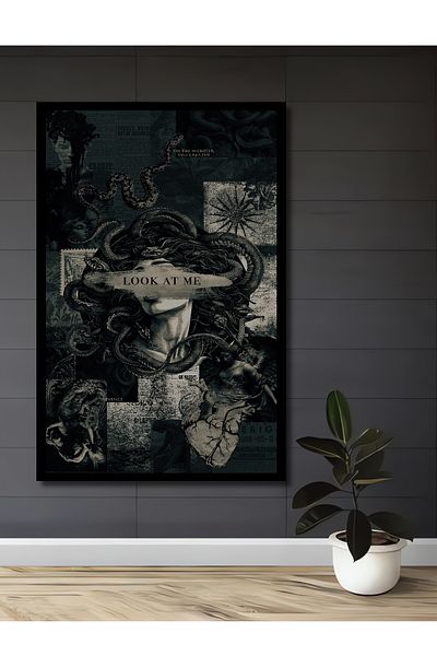 Teona Ahşap Medusa Legendă Decorativ Lemn MDF Dreptunghi Acasă, Locul de Muncă Pictură Perete