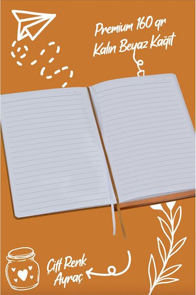 Victoria's Journals 96 Sheets A5 160 Gr. Striped Bujo Suede Notebook