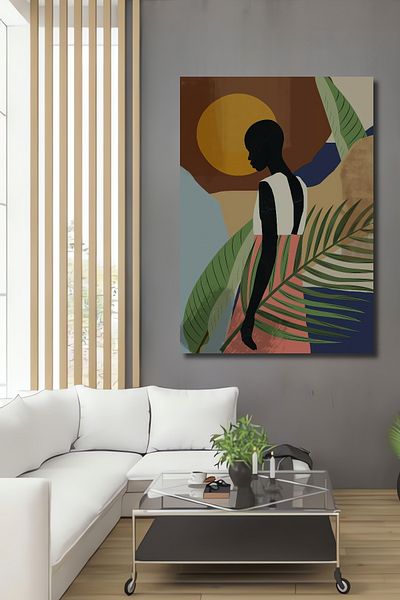 Teona Ahşap Tropik Breeze Decorativ Lemn MDF Dreptunghi Acasă, Locul de Muncă Pictură Perete