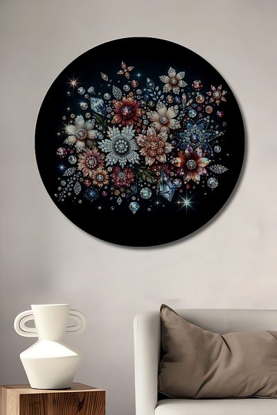 Teona Ahşap Flori de cristal Decorative Lemn MDF Rotund Acasă, Locul de Muncă Pictură Perete