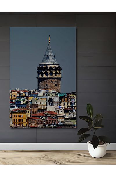Teona Ahşap Turnul Galata Decorativ Lemn MDF Casa dreptunghiulara, Tablarea peretelui la locul de munca