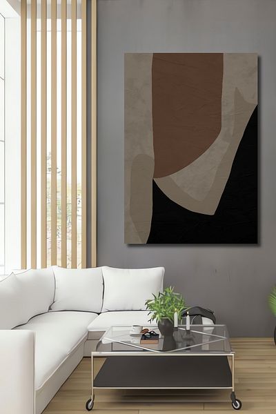 Teona Ahşap Abstracție Modernă Decorativă Lemn MDF Dreptunghi Acasă, Locul de Muncă Pictură Perete