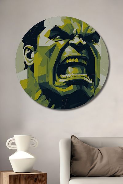 Teona Ahşap Hulk Decorativ Lemn MDF Casă Rotundă, Pictură Perete Loc de Muncă